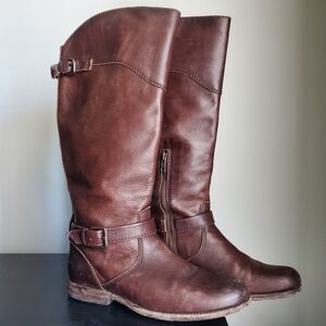 Frye Philip Leather Riding Boots 8.5 Extended Calf